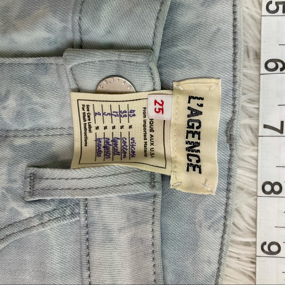 L’AGENCE Light Blue Bleached Denim Jeans Size 25 - Picture 3 of 3